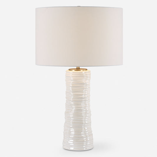 Pavlova Glossy - White Table Lamp