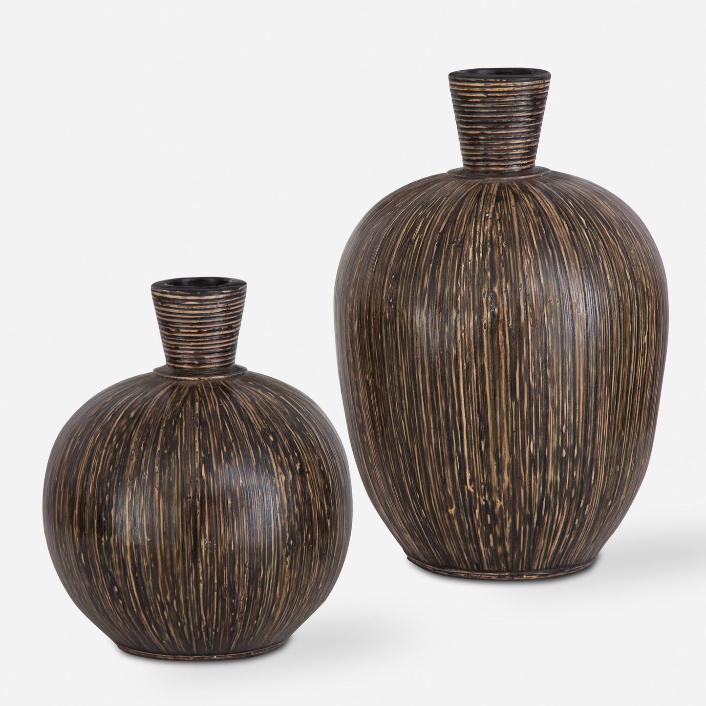 Islander - Vases (Set of 2) - Black