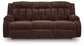Free Wake - Chocolate - Reclining Power Sofa With Drop Down Table