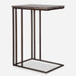 Theodore - Travertine Accent Table - Dark Brown