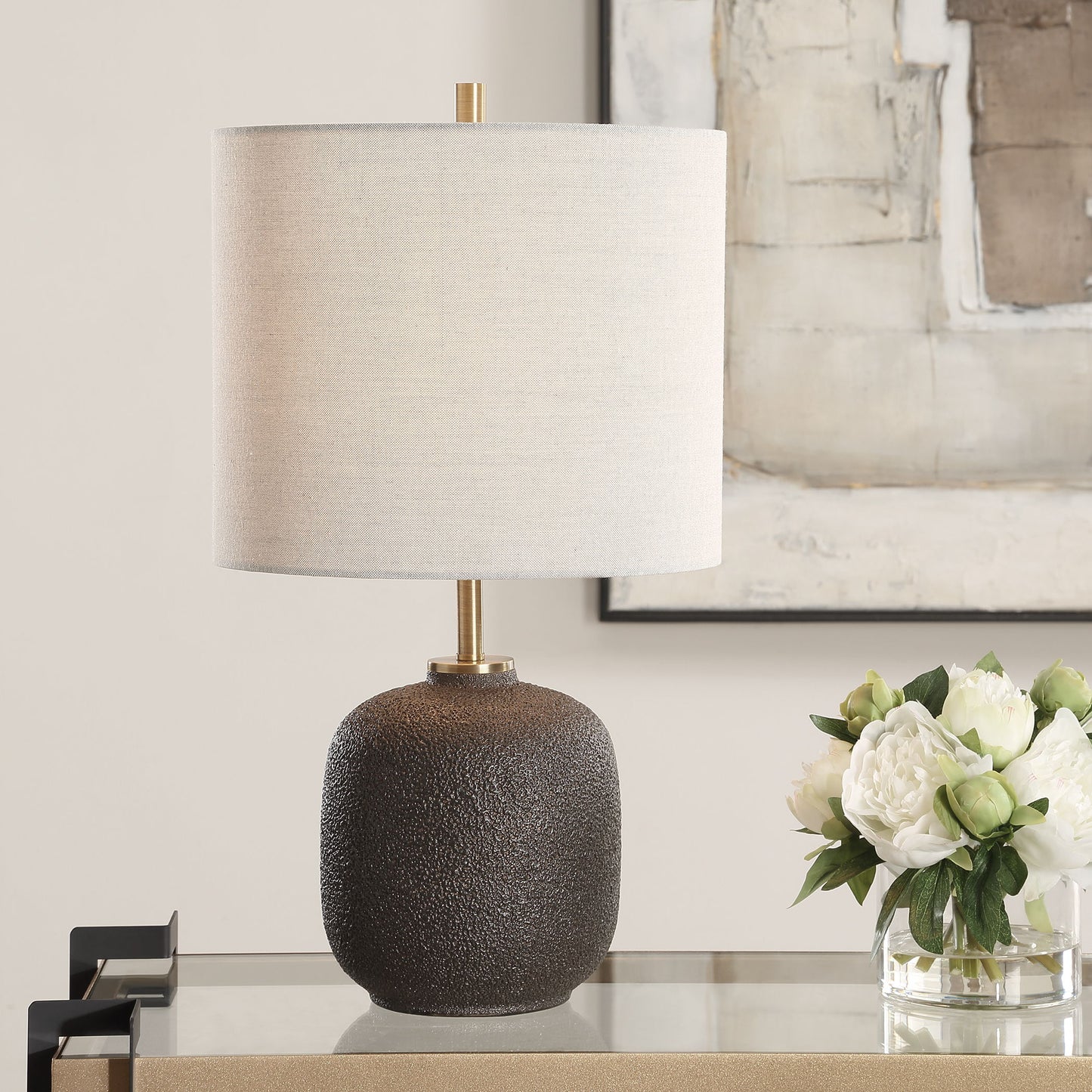 Blacktop - Textured Buffet Lamp - Black