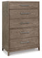 Chrestner - Gray - Five Drawer Chest