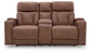 Clean-Slate - Caramel - Power Reclining Loveseat With Console / Adj Headrest