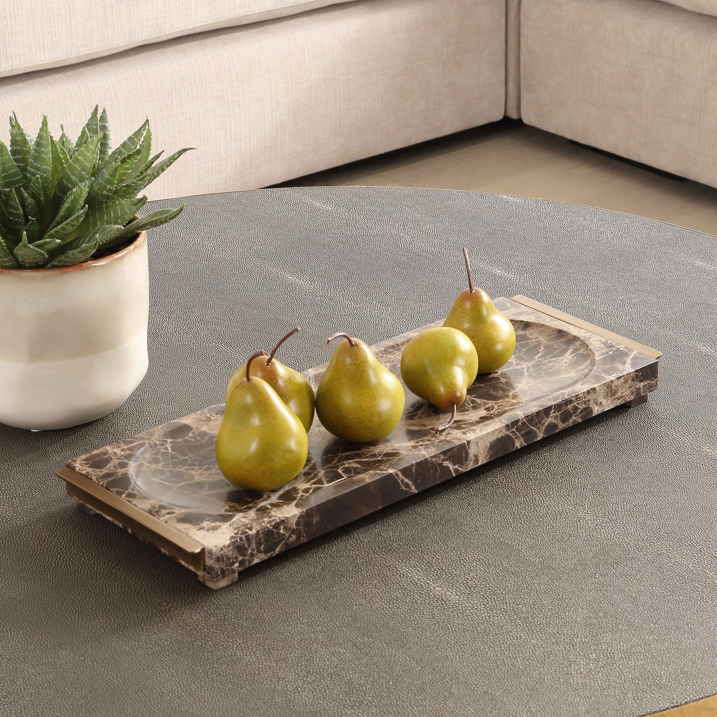 Marble Crest - Tray - Light Brown