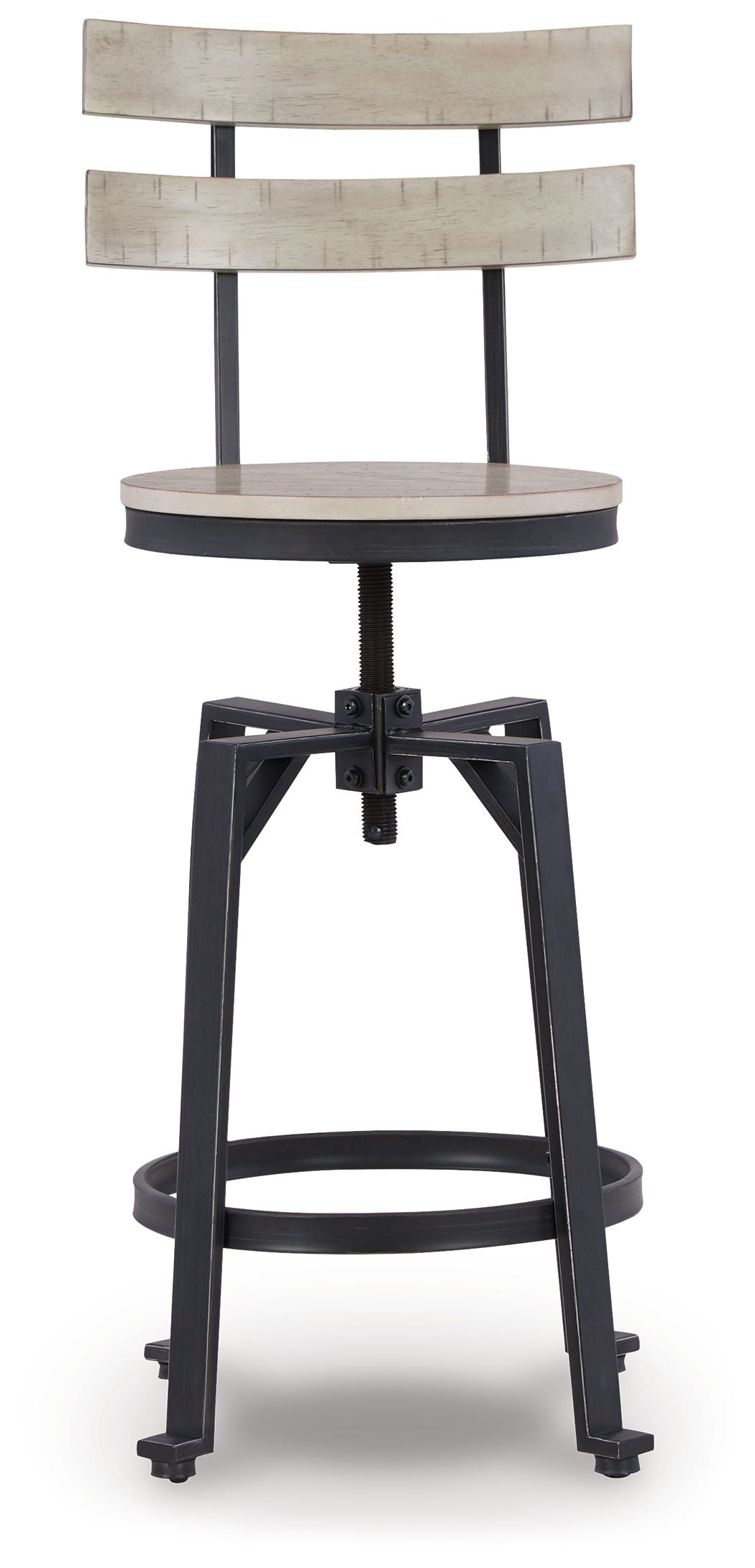 Karisslyn - Whitewash / Black - Swivel Barstool (Set of 2)