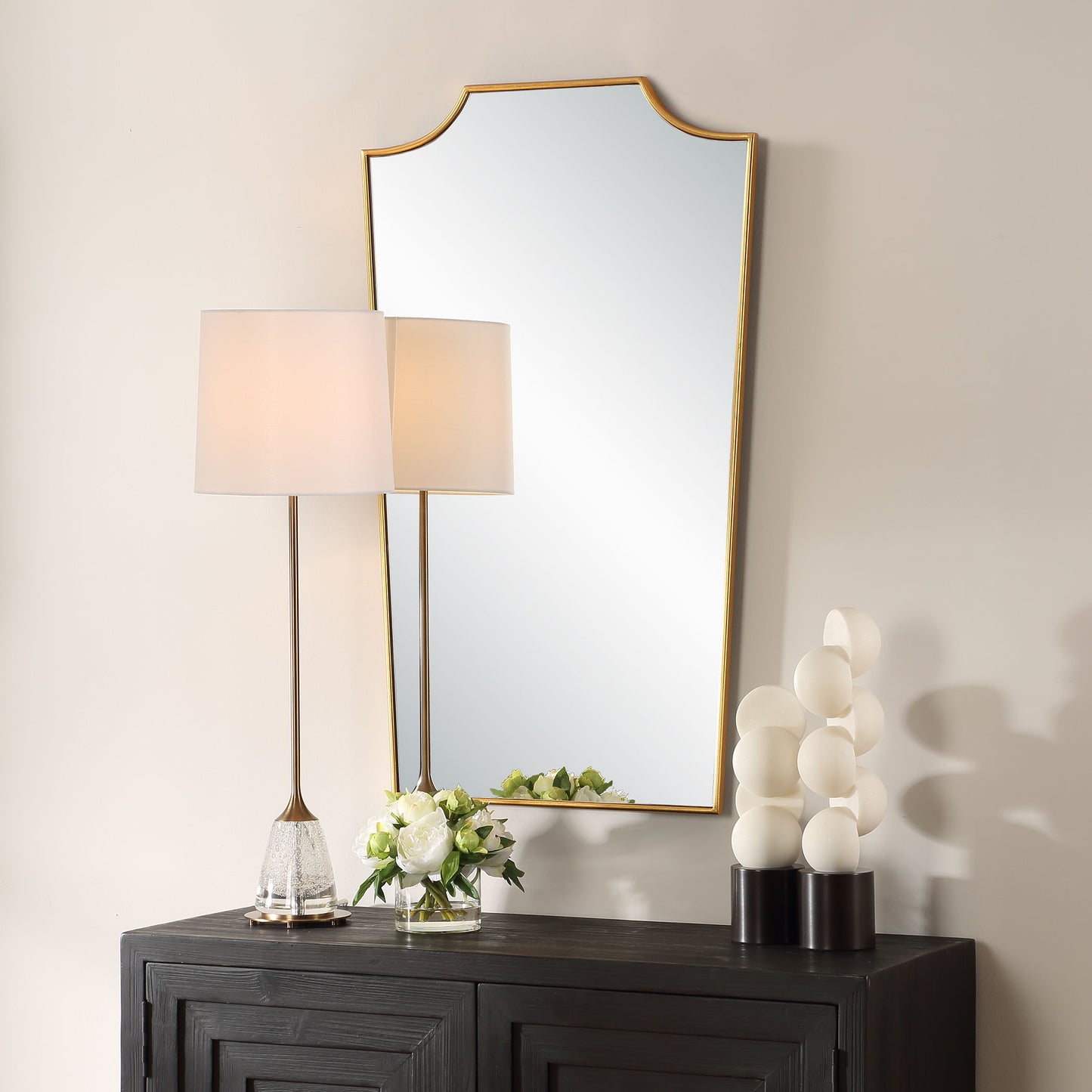 Demure - Antique Gold Mirror - Gold