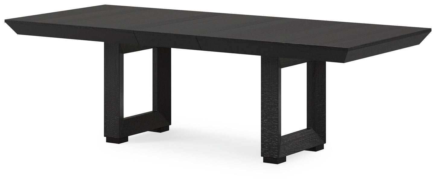 Londer - Black - Rectangular Dining Room Ext Table