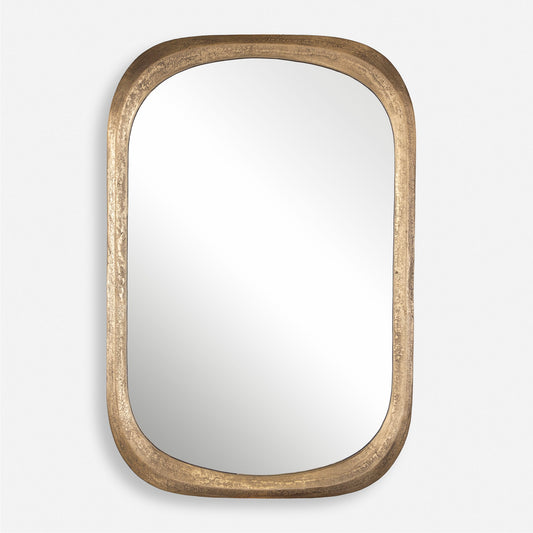 Malone - Brass Mirror - Light Brown