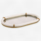 Cyprus - Leather Oval Tray - White