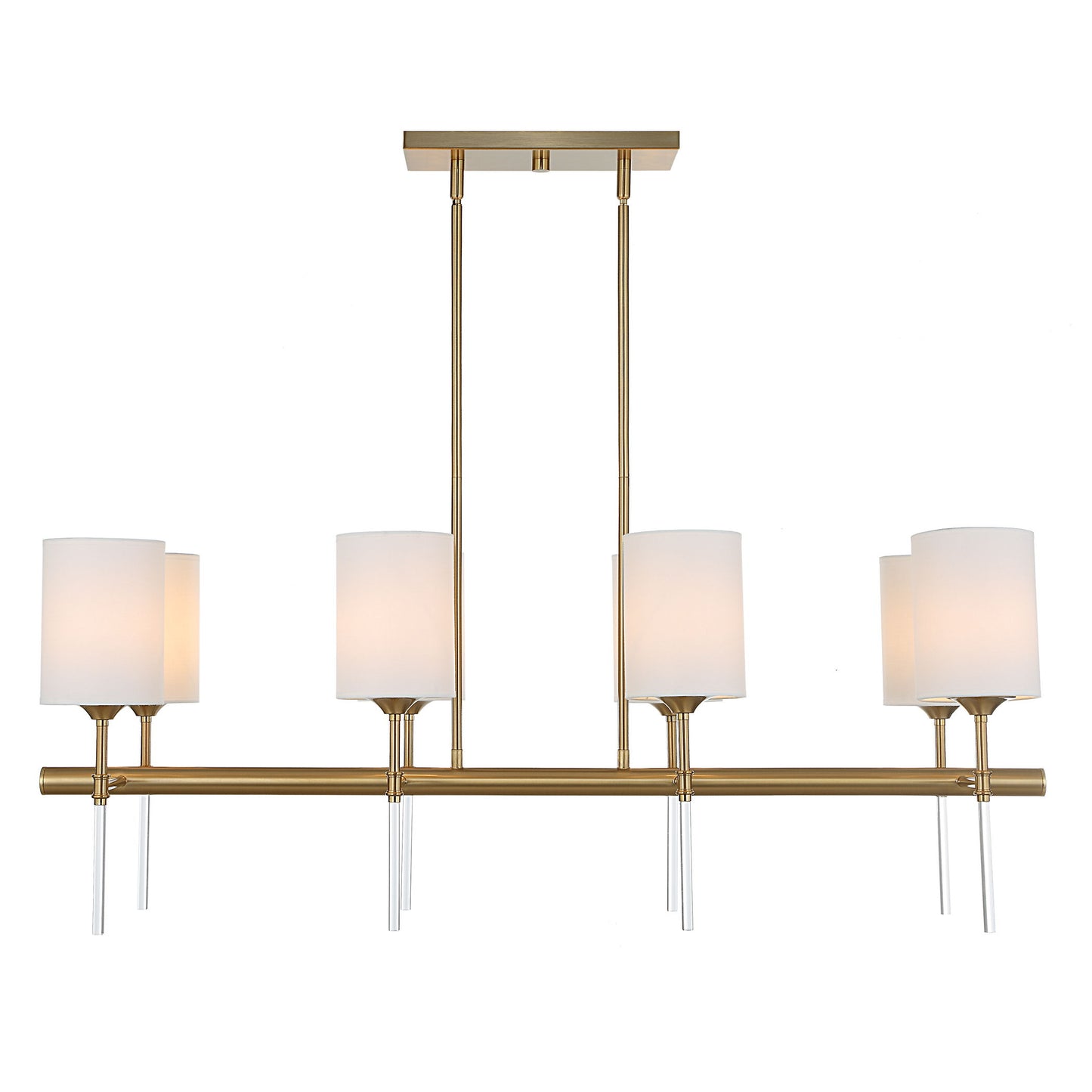 Awyr - 8 Light Linear Chandelier - Bronze