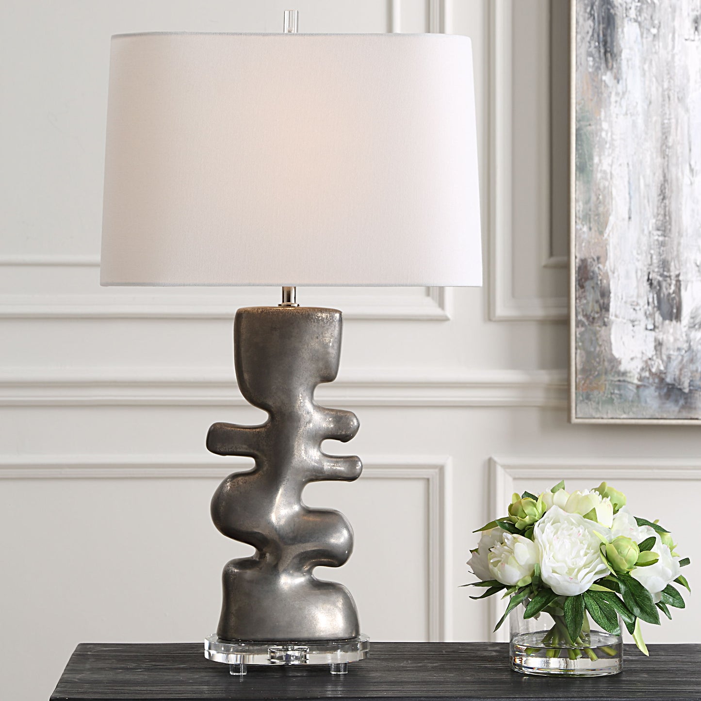 Free Flowing - Table Lamp - Nickel