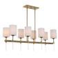 Awyr - 8 Light Linear Chandelier - Bronze