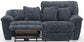 Paxon - Deep Seat Power Reclining Sofa With Power Adjustable Headrest - Smoke