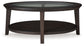 Celamar - Dark Brown - Oval Cocktail Table