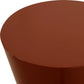 Hepler - Gloss Terracotta Drink Table - Dark Brown