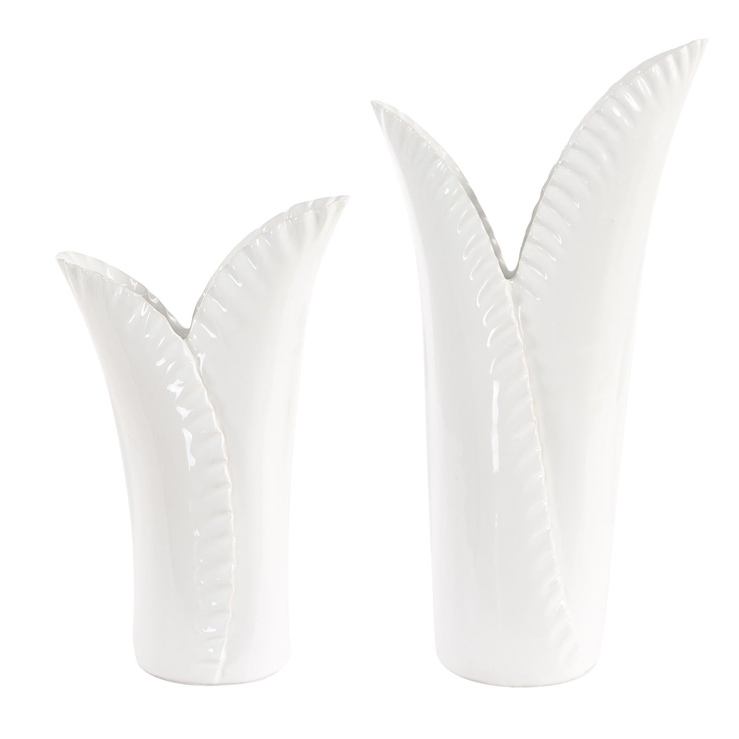 Leafscape - Vases (Set of 2) - White