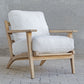 Laid - Back Sheepskin Accent Chair - White