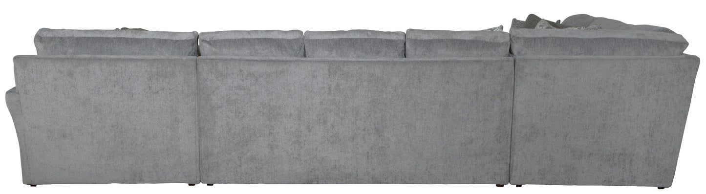 Glacier - Sectional With 9 Accent Pillows And Ottoman Set