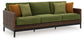 Horizon Hall - Brown / Green - Sofa With Cushion