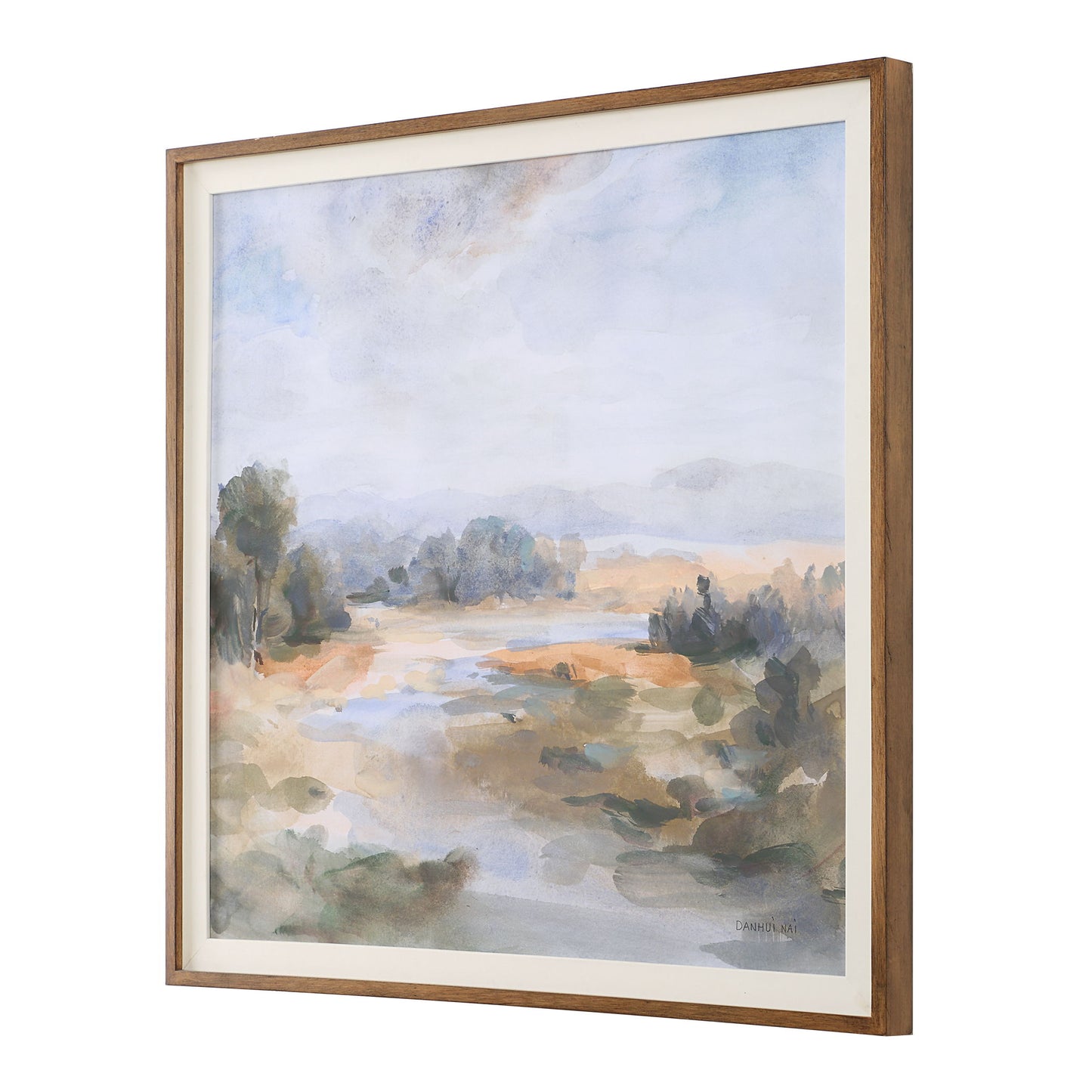 River Afternoon - Landscape Print - Light Brown