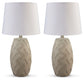 Tamner - Taupe - Poly Table Lamp (Set of 2)