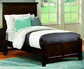 Bonanza - Twin Mansion Bed With Storage Footboard - Merlot