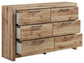 Hyanna - Tan Brown - Six Drawer Dresser