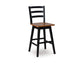 Wildenauer - Brown / Black - Tall Swivel Barstool (Set of 2)