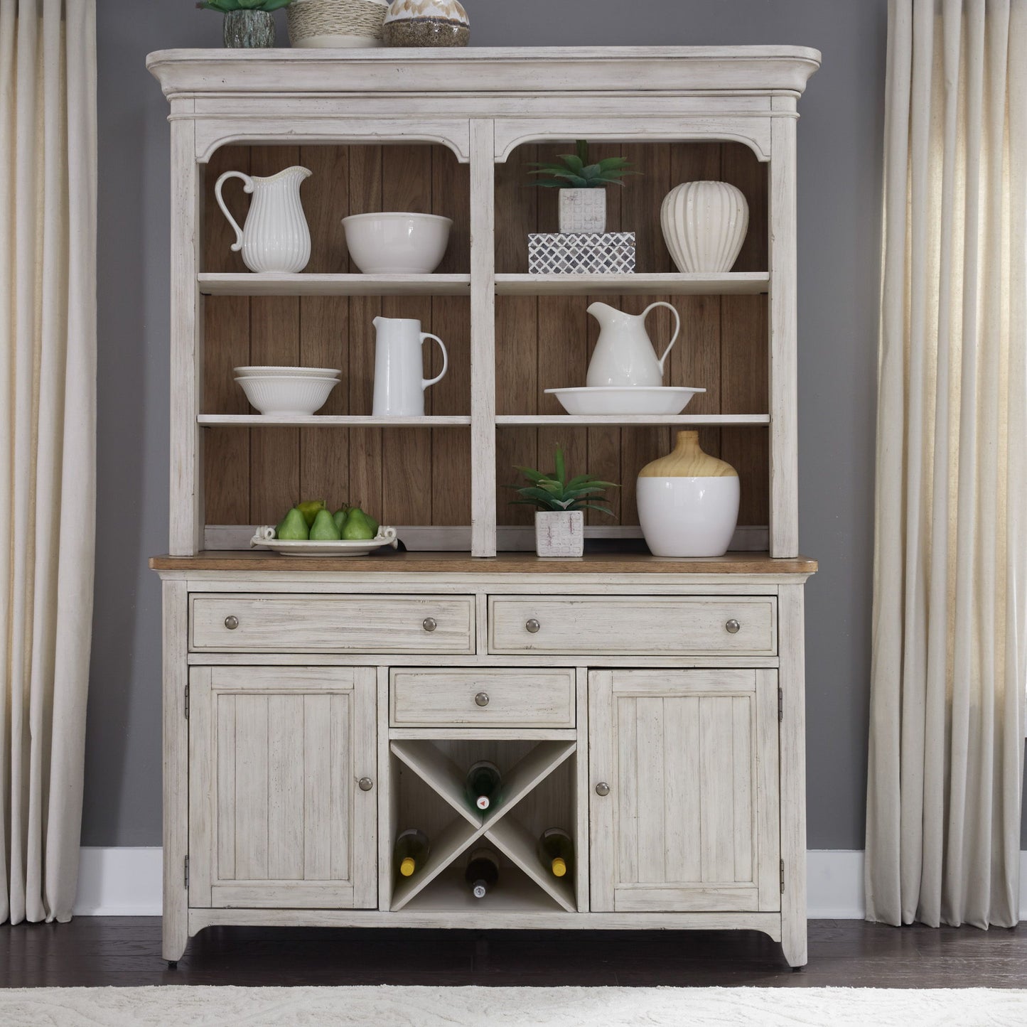 Farmhouse Reimagined - Hutch & Buffet - White