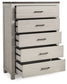 Darborn - Gray / Brown - Five Drawer Chest