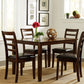 Hampton - 5 Piece Rectangular Leg Table Set - Dark Brown