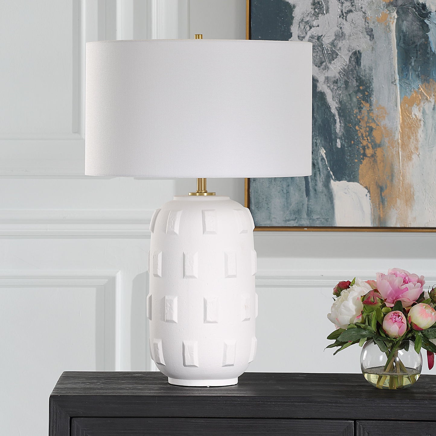 Emerie - Table Lamp - Textured White