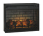 Roddinton - Dark Brown - 2 Pc. - 74" TV Stand with Electric Infrared Fireplace Insert