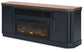 Landocken - Two-tone - 83" TV Stand With Electric Fireplace