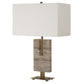 Turning - Point Travertine Table Lamp