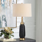 Spyglass - Wood Grain Table Lamp - Black