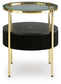 Nedman - Black / Gold Finish - Accent Table With Speaker