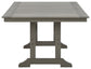 Visola - Gray - RECT Dining Table w/Umb OPT