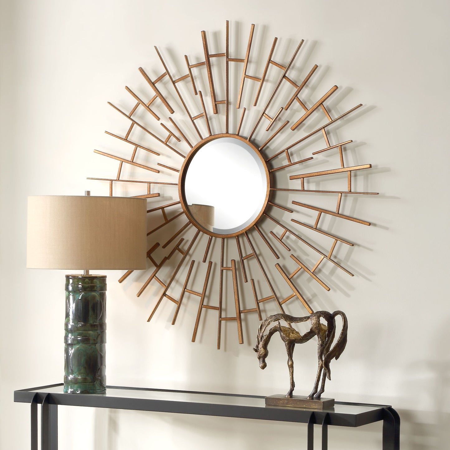 Tangled - Bronze Round Mirror