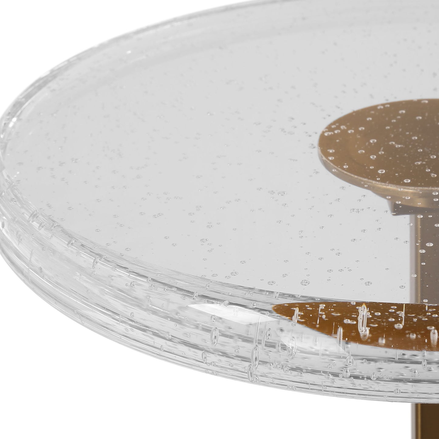 Sora - Glass Drink Table - White