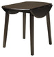 Hammis - Dark Brown - Round Drm Drop Leaf Table