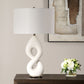 Meridian - Ivory Stone Table Lamp - White