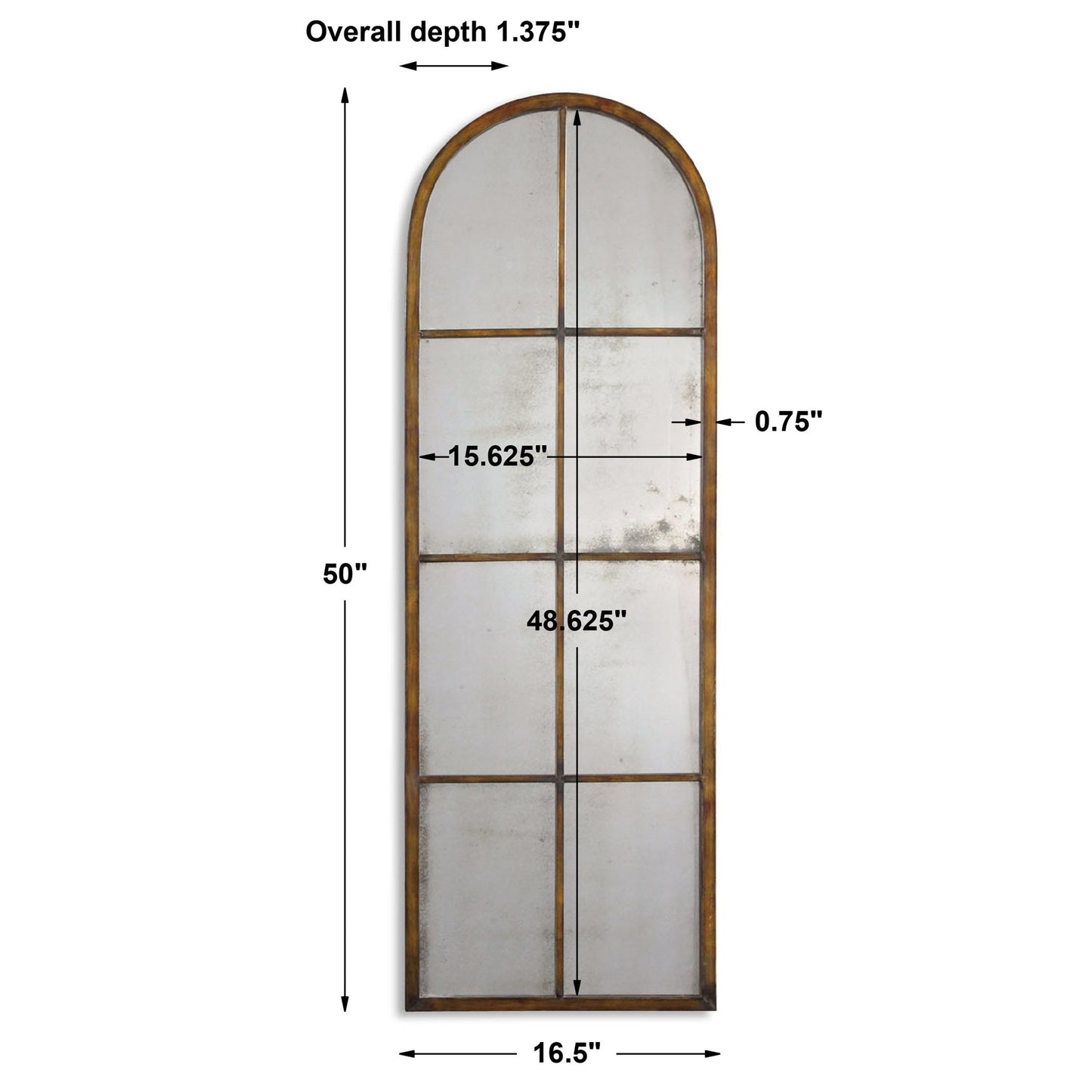 Amiel - Arched Brown Mirror