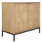 Lorenzo - Geometric 2 Door Cabinet - Light Brown