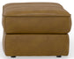 Corvara - Top Grain Italian Leather Match Ottoman - Caramel