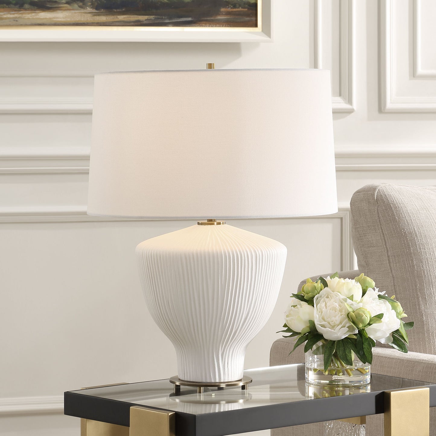 Maisie - White Table Lamp - White