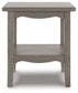 Charina - Antique Gray - Square End Table