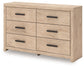 Sanginlane - Tan - Six Drawer Dresser