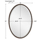 Sherise - Bronze Oval Mirror