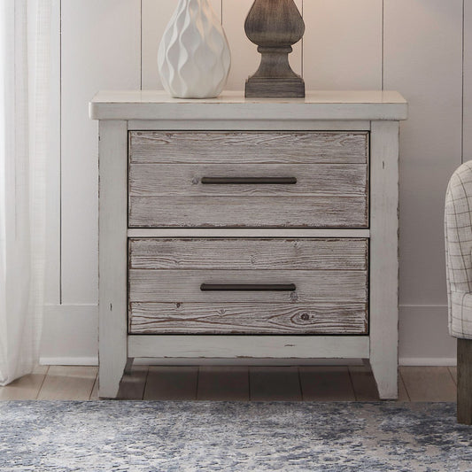 Backroads - Nightstand With Charging Station - White